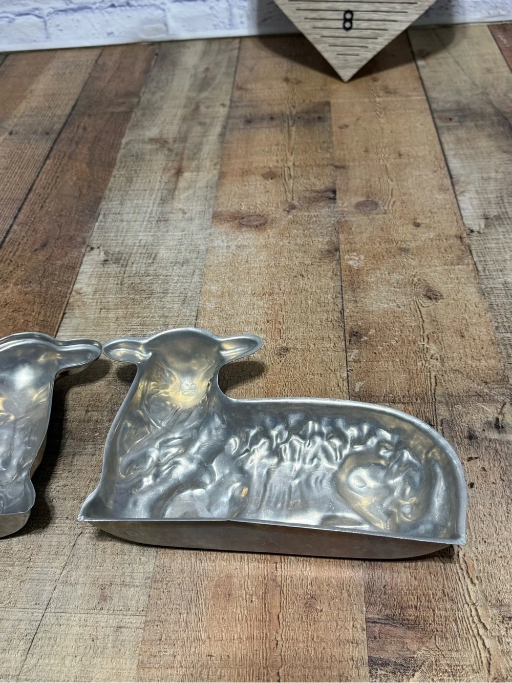Vintage Aluminum Lamb Sheep Cake Pan Gelatin Mold Easter Spring Pre owned condit